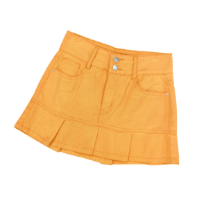 Falda denim naranjo