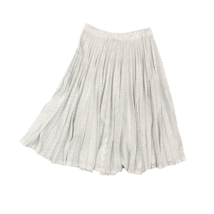 Falda plisada blanca con puntos
