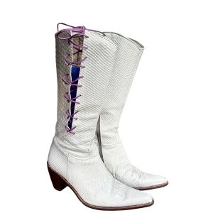 Botas vaqueras blancas